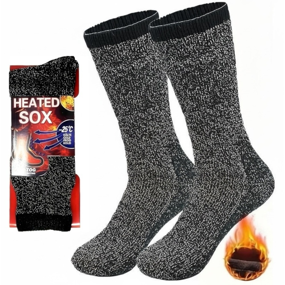 Winter Thermal -25*C Winter Boot Socks 10-13 Warm 2.13 TOG Thick‎ Black Outdoor